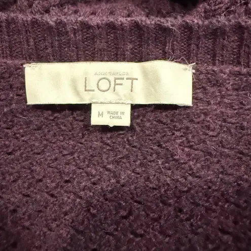Loft Women’s Purple Knit Sweater Size M Size M