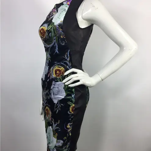 Clover Canyon Baroque Rose Velvet and Genuine Leather Dress