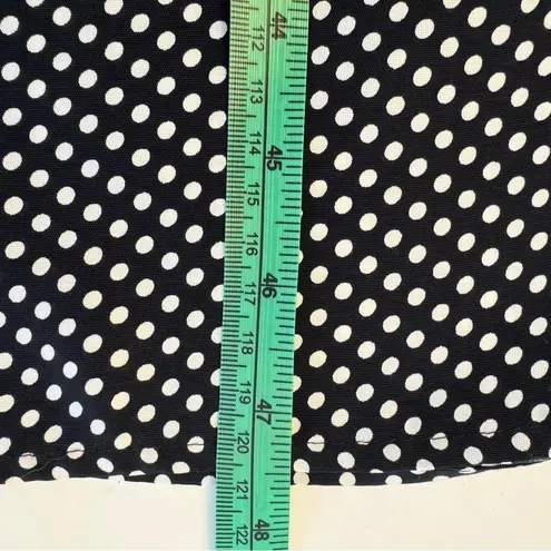 KC Spencer Polka Dot Vintage Maxi Dress Size 4 Small Tie Waist Black White