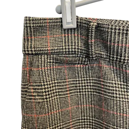 Ralph Lauren LAUREN  Trouser Pants Brown Plaid Houndstooth Wool Angora Size 8