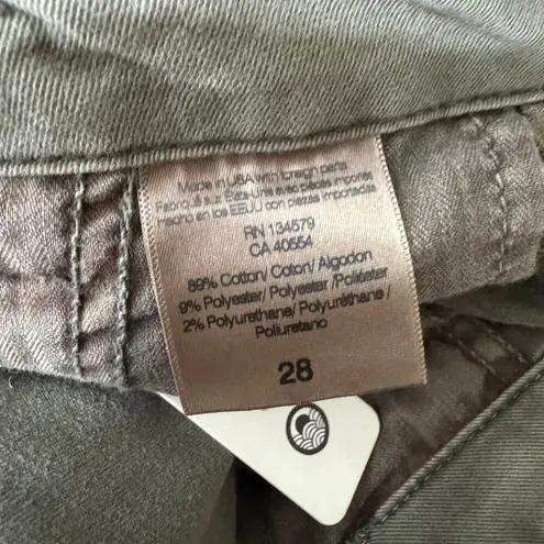 Sunday Revolve Le Soleil Pant Contrast Stripe Frayed Hem in Cactus Size 28 NWT Green