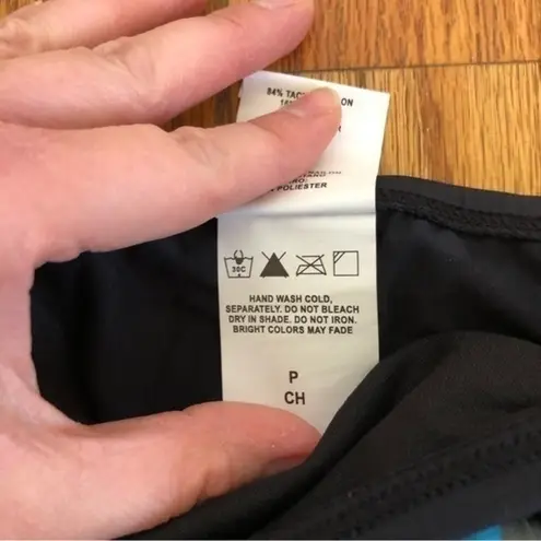 Jag jeans NEW NWT Solid Black Blue White Belted Stripe Y2K Bikini BOTTOM Small S