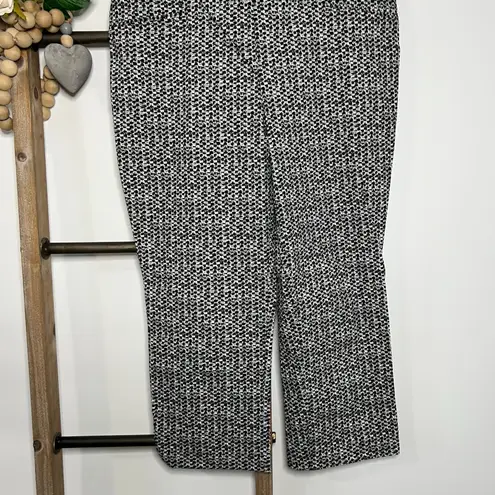 Hilary Radley Black White Crop Wide Leg Pants Size Large