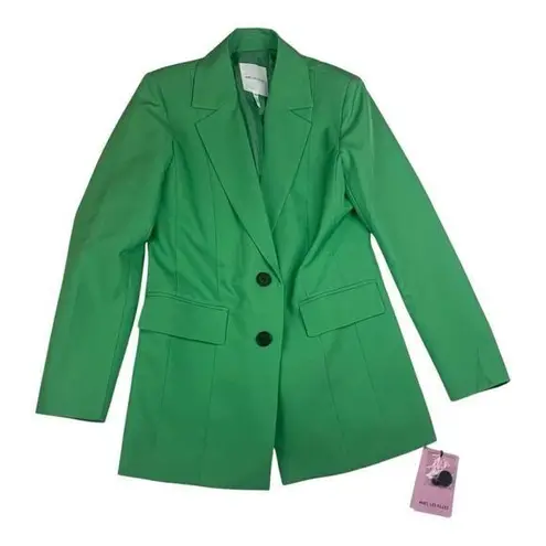 Avec Les Filles women's XS new Green Tailored Blazer with Notched Lapels apple