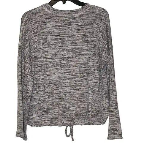 Aerie  Knitted Crop Sweater Top Slouchy Flared Sleeves Drawstring‎ Hem XS Women