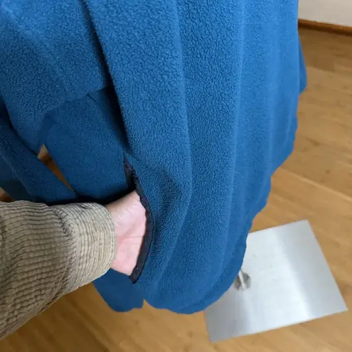 Vintage Cabelas Fleece Snap Pullover Unisex Medium Teal Polartec Sweater Outdoor Blue