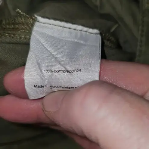 Tory Burch NWOT  Womens Olive Green Straight Leg Cargo Pants 28‎