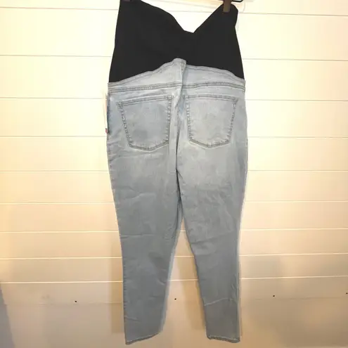 isabel maternity Jeans Size 10 Light Blue Wash Over Belly Panel Skinny NWT