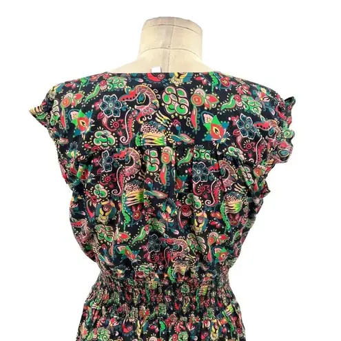 Derek Lam 10 Crosby Kris Paisley Floral Print Tunic Top Size 0