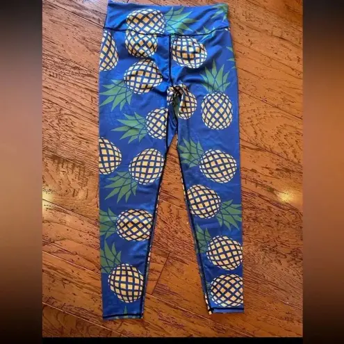 Lotus leggings Blue Pineapple  size‎ large