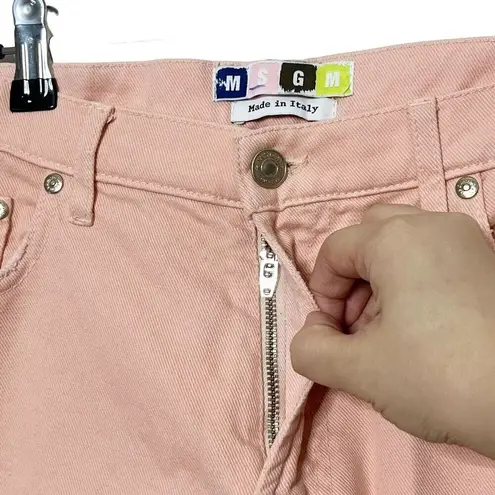 MSGM Cropped Straight Leg High Rise Jeans Peach Womens Size IT 40 US 6 Orange