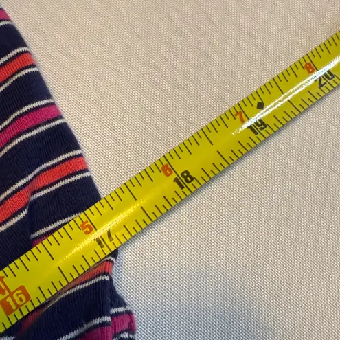 Rafaella Weekend Striped Collared Sleeveless Knit Dress with Drawstring #