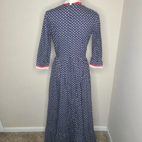 Vintage Handmade Cottagecore Prairie Retro Maxi Dress Red Size undefined
