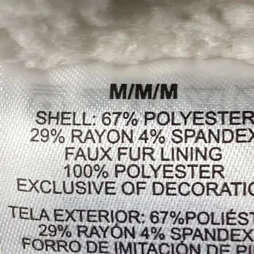 Free Country NWT LUXE+FLEECE WO SIZE MEDIUM GRAY PLAID SOFT FLEECE FUR LINED