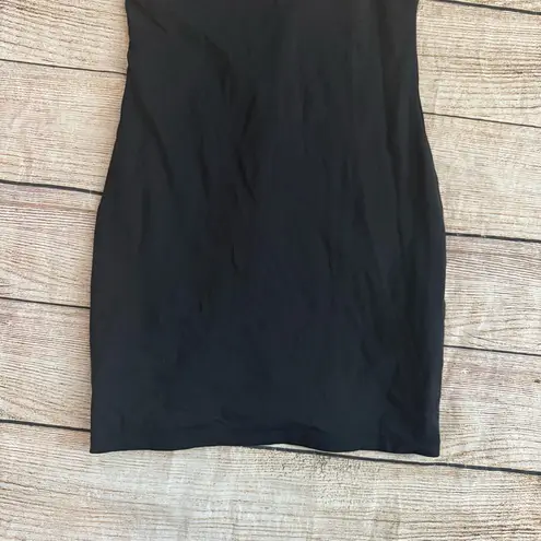 Babaton Aritzia Contour V-Neck Black Mini Dress Sz Medium Sleeveless Bodycon