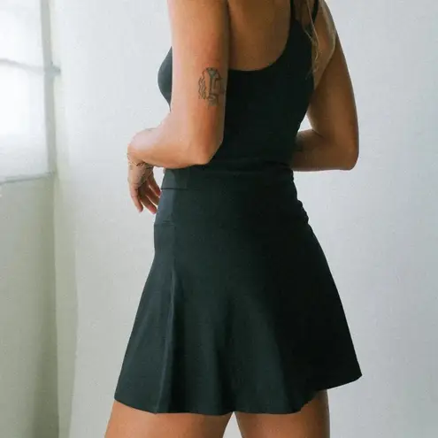Girlfriend Collective Float Flounce Skort in Jet Black, Size Small