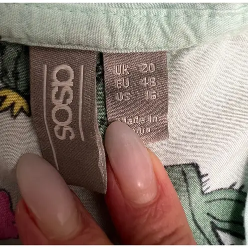 ASOS  Green Cactus Floral Pajama Lounge Set‎ Modal XL 16