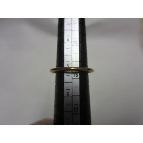 None Gold Tone Two Metal Vertical Bar Women's Ring Size 6