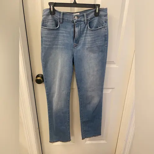 Hudson Jeans  Women's Classic Blue high rise straight Cropped Jeans