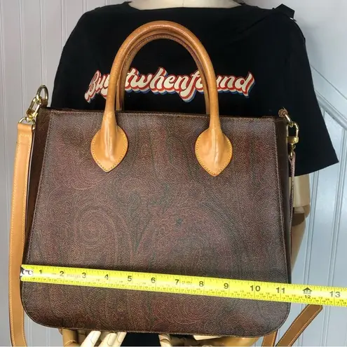 ETRO Milano Red Paisley Top Zipper Crossbody Shoulder Bag Stunning Condition