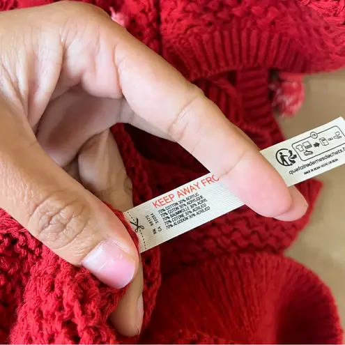 Free People  Ainsley Sweater Mini Dress in Red