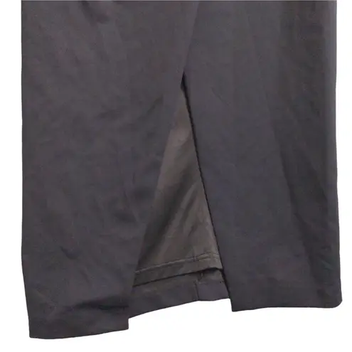 Halston Heritage Halston Celeste Pleated One Shoulder Gown Black Maxi Sleeveless Slit Zip 12 New