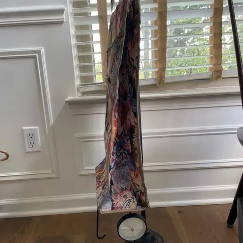 Vintage Cat Tapestry Wheeled Shopper Bag Tote Collapseable Red