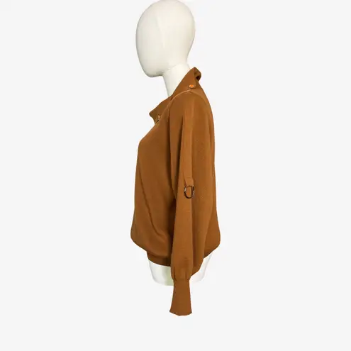 Yukali Wool Blend Brown Cowl Neck Sweater D