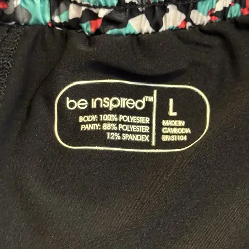 Be inspired Women Abstract Athletic Plus Size Skort Shorts Workout Tennis Sz L #