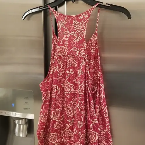 Isabel Marant ππ ETOILE Seth Jumpsuit Red Floral Print 38 Sleeveless Boho Chic