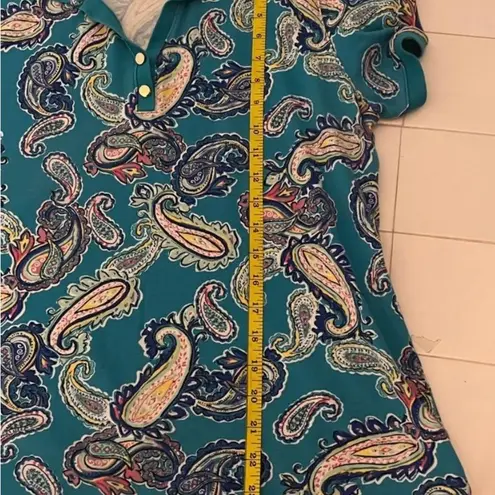 kim rogers BOGO Short Sleeve Multicolored Paisley Top