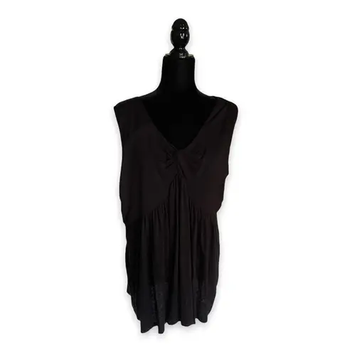 Lane Bryant  Womens Tank Top Size 14 16 Illusion Collection Black Twist Front NEW