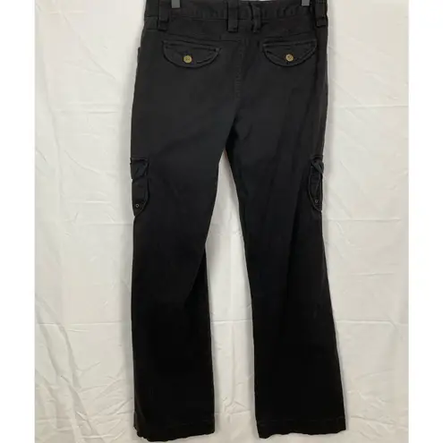 Y2K Route Women 7/8 Black Cargo Midrise Pants Skater Punk Streetwear Utility Size undefined