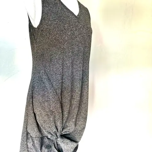 Gray Ruched Mini Dress Tank Top Style