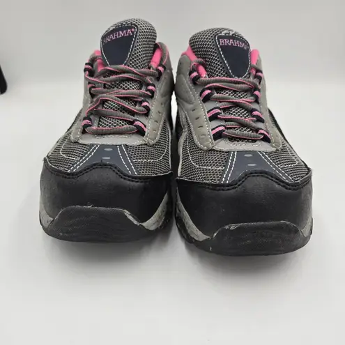 BRAHMA Sarah Steel Toe Work Shoes Sneakers Boots Women’s Size 7.5 Pink Gray
