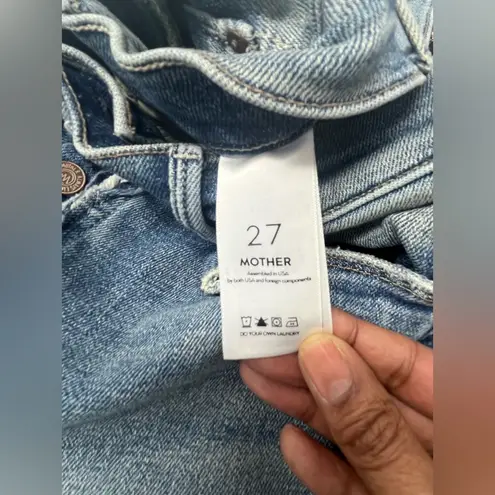 MOTHER Denim The Fly Cut Stunner Ankle Fray Jeans Night Sz 27 – Brand New Blue