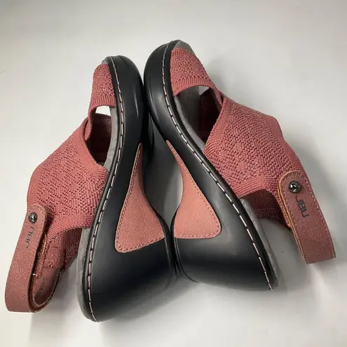 Jbu By Jambu Womens Alyssa Shimmer Knit Wedge Heel Sandals - Rose Size 7 W wide