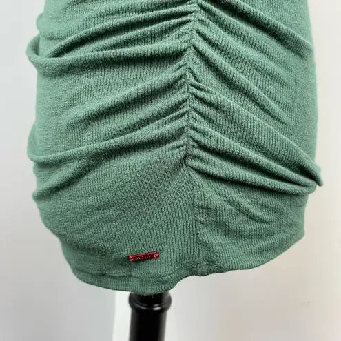 n:philanthropy Green Gavin Cutout Ruched Long-Sleeve Soft T-Shirt Large NEW