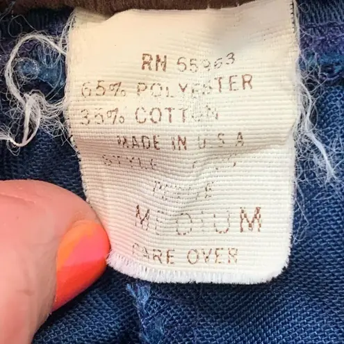 Vintage Tumbleweeds Skirt Navy Blue Rainbow Abstract Color Block Tie Belt Blue Size M