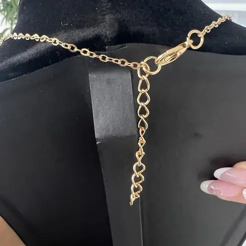 Gold Plated Coquette Bow Earrings Necklace SET Womens Jewelry