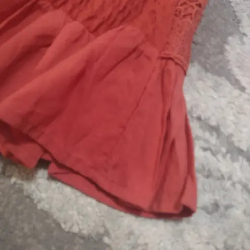 ADIVA Eyelet Tank Top Orange Size M