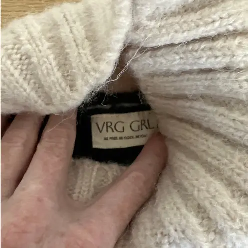 Verge Girl  - Ada Oversized Knit Jumper Sweater in Black & Beige