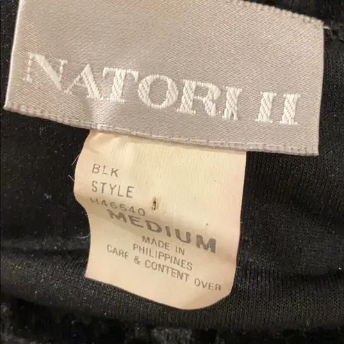 Natori Vintage II Black Crushed Velvet Dress