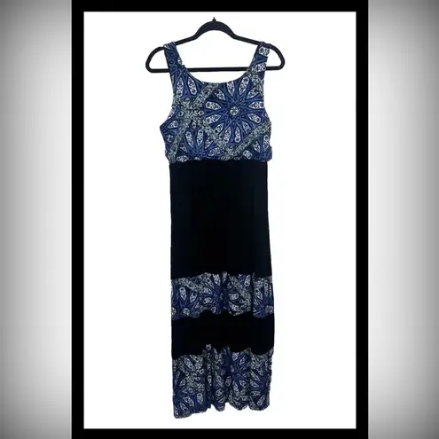 One World Women’s Stretchy Sleeveless Abstract Maxi Dress Size PM