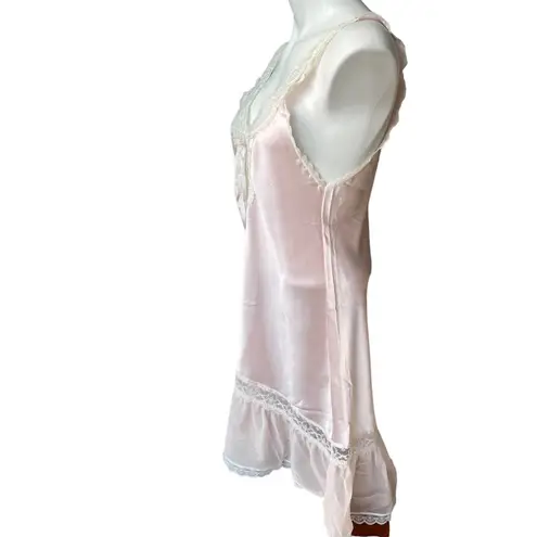 Miss Elaine Vintage (Union Made) Nightgown, Sz XS Pink