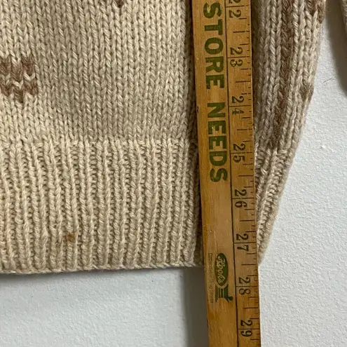 J. Christopher Knit Cardigan Sweater Button Down Women's Size L Biege High Neck Size L