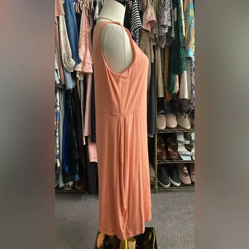 Workshop Republic Clothing Workshop Orange Sleeveless Sheath Midi Dress