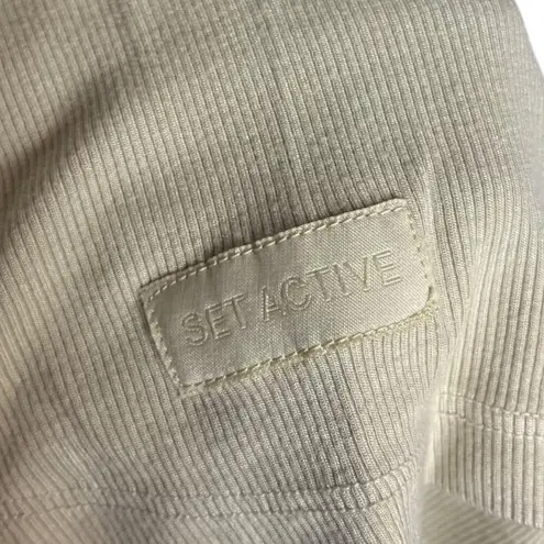 Set Active Women's L Form Tank Ribbed Modal Tan Beige Casual Loungewear Lounge