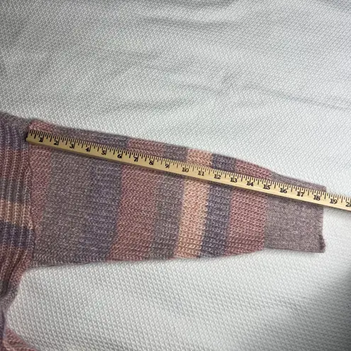 cj banks Womens Plus 2X Striped Pullover Sweater Cozy Knit Pink Purple Oversized