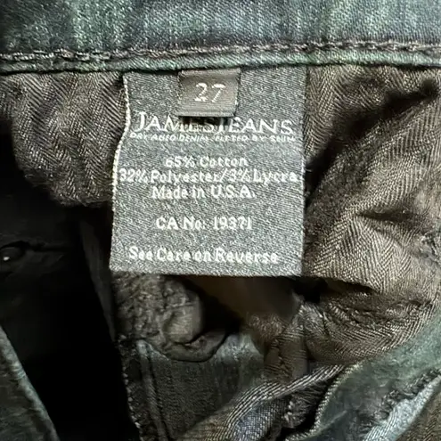 James Jeans Twiggy In Black Cat Skinny Jean Dry Aged Denim Women’s Size 27